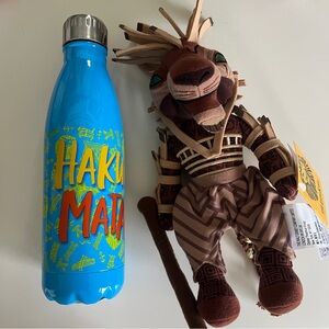 NWT Disney’s The Lion King Musical Bundle of Memorabilia - Water Bottle & Plush